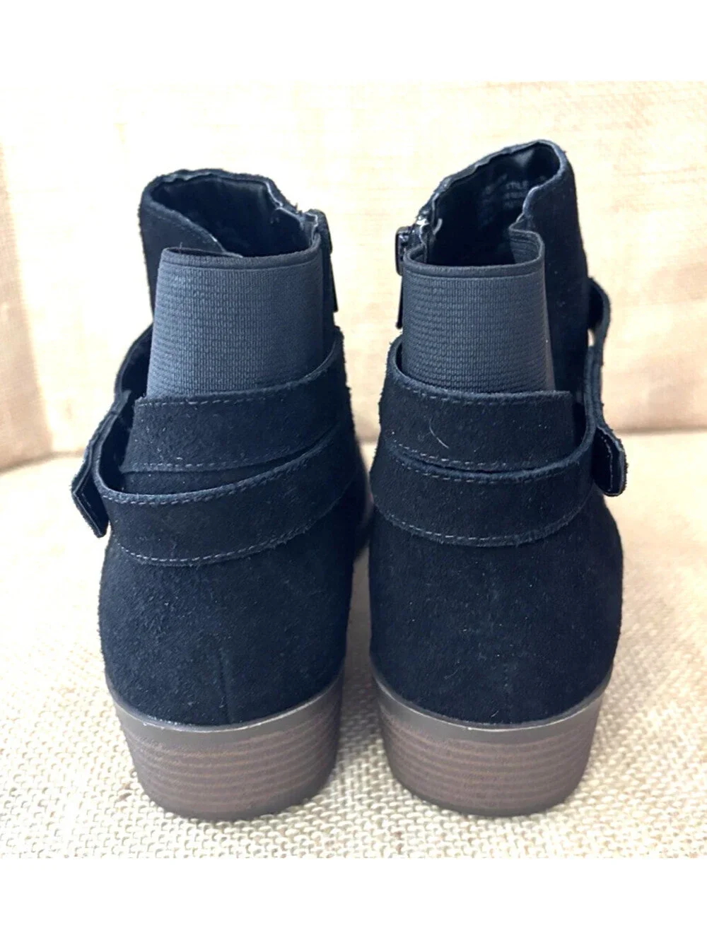 KENSIE Gemmy Women’s 10M Black Suede Booties Boots Leather